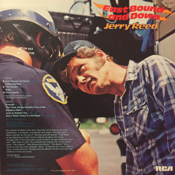 Jerry Reed : East Bound And Down (LP, Album, RE, Ind)
