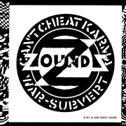 the album cover for Zounds - Cant Cheat Karma / War / Subvert