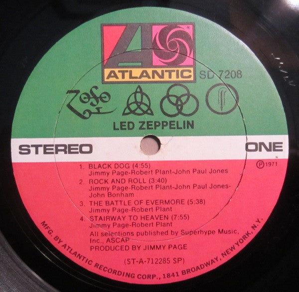 Led Zeppelin : Untitled (LP, Album, SP )