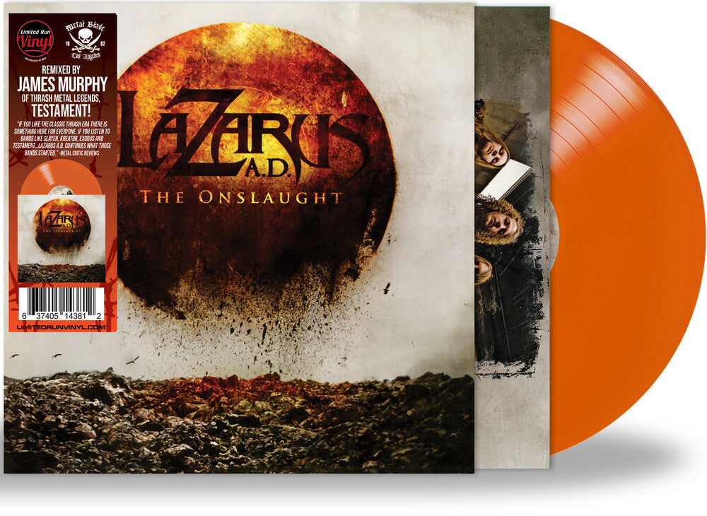 the album cover for Lazarus A.D. - The Onslaught