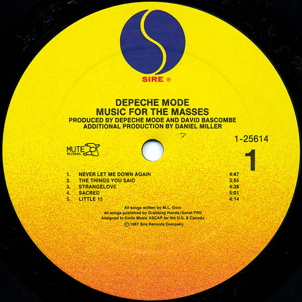 Depeche Mode : Music For The Masses (LP, Album, All)