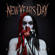 the album cover for New Years Day - Half Black Heart [Opaque Silver LP]