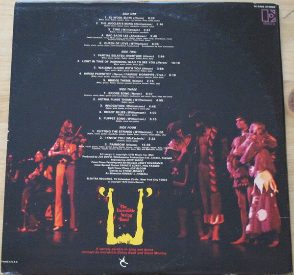 The Incredible String Band : U (2xLP, Album, Pit)
