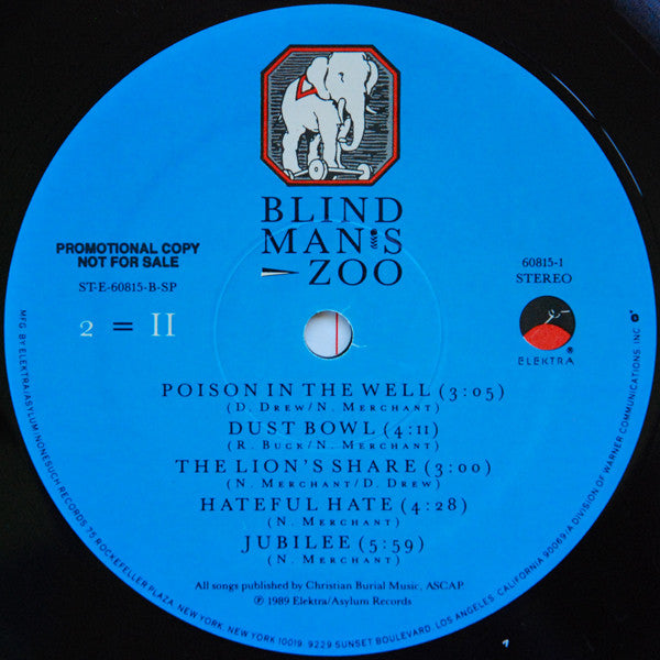 10,000 Maniacs : Blind Man's Zoo (LP, Album, Promo, SP )