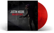 the album cover for Justin Moore - Greatest Hits [Red Smoke LP]