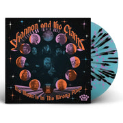 the album cover for Shannon & The Clams - The Moon Is In The Wrong Place [Indie Exclusive Limited Edition Blue w/ Neon Pink + Black Splatter LP]