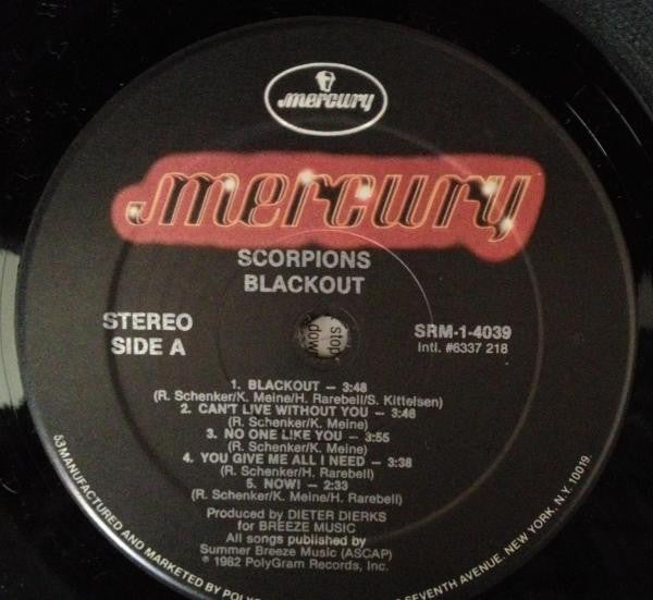 Scorpions : Blackout (LP, Album, RE, 53,)