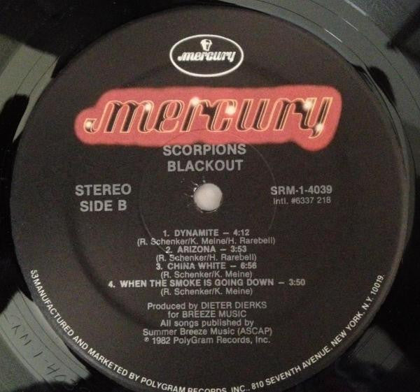 Scorpions : Blackout (LP, Album, RE, 53,)