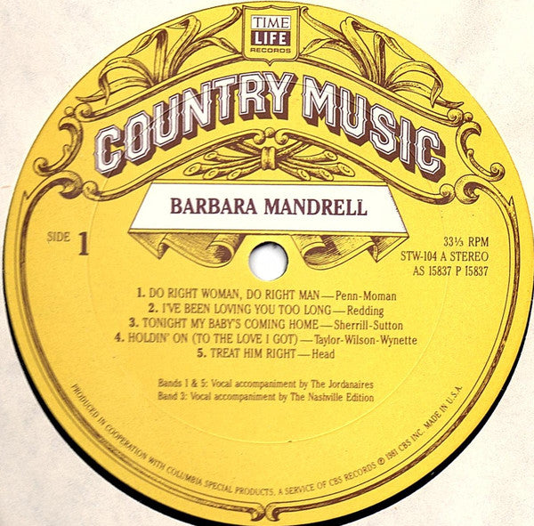 Barbara Mandrell : Country Music (LP, Comp)