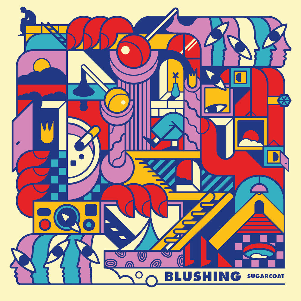 the album cover for Blushing - Sugarcoat - Red