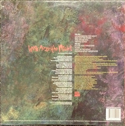 Ian Messenger : Hands Across The Night (LP, Album, All)