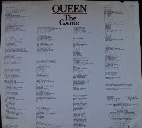Queen : The Game (LP, Album, All)
