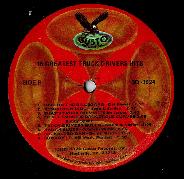 Various : 16 Greatest Truck Driver Hits (LP, Comp)