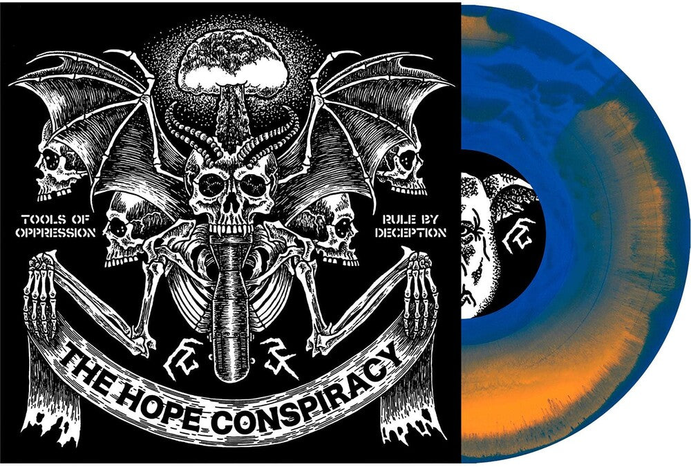 the album cover for Hope Conspiracy - Tools Of Oppression / Rule By Deception [Indie Exclusive Orange / Blue Mix LP]