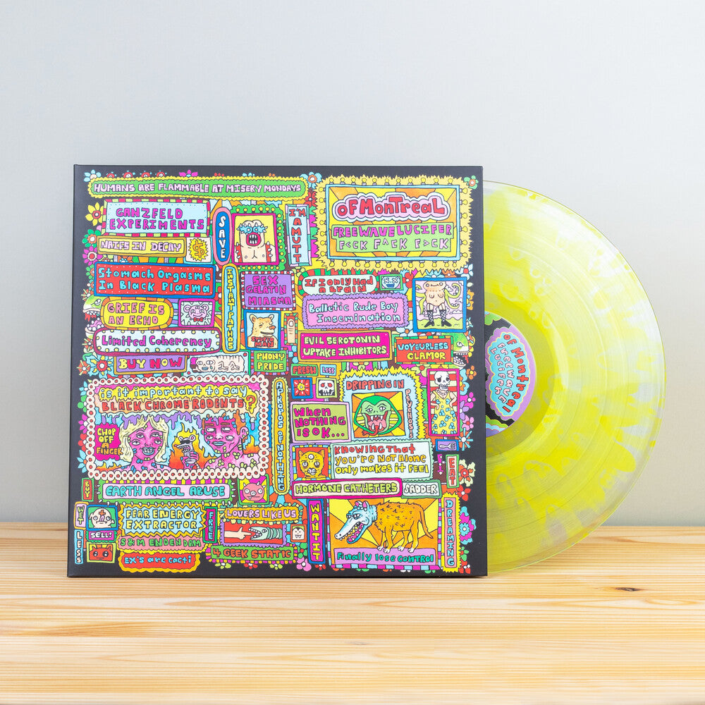 the album cover for Of Montreal - Freewave Lucifer F-Ck F-Ck F-Ck [Colored Vinyl] [Clear Vinyl]