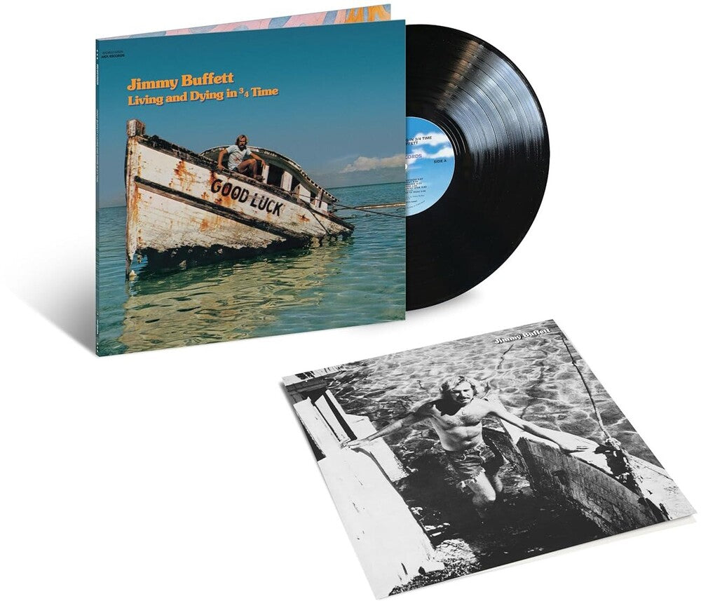 the album cover for Jimmy Buffett - Living And Dying In 3/4 Time