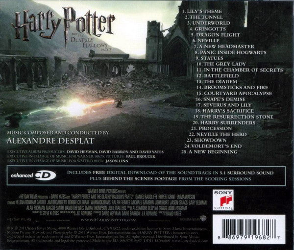 Alexandre Desplat : Harry Potter And The Deathly Hallows Part 2 (Original Motion Picture Soundtrack) (CD, Album, Enh)