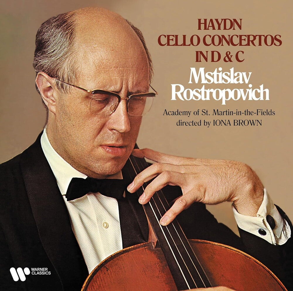 the album cover for Haydn / Mstislav Rostropovich - Haydn: Cello Concertos In D & C (Hol)