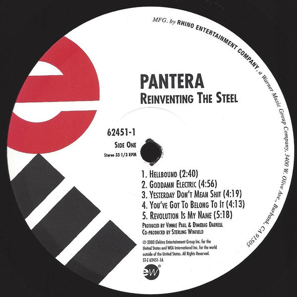 【美品】PANTERA - REINVENTING THE STEEL/激鉄LP Pantera – Reinventing The Steel – Vinyl (LP, Album), 2000