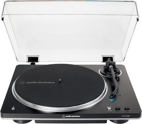 Audio Technica AT-LP70XBT-BS Turntable Fully Automatic Bluetooth Wireless Belt-Drive (Black/Silver)