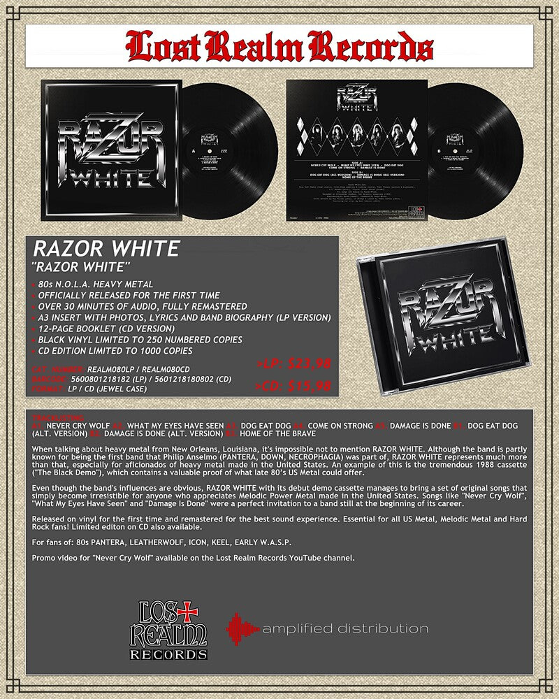 the album cover for Razor White - Razor White