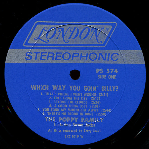 The Poppy Family Featuring Susan Jacks : Which Way You Goin' Billy? (LP, Album, Wad)