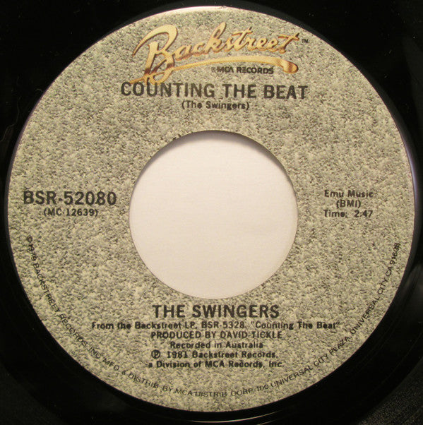 The Swingers : Counting The Beat (7", Single)