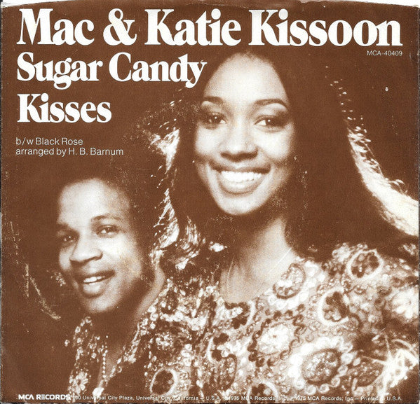 Mac & Katie Kissoon* : Sugar Candy Kisses (7", Mono, Promo)