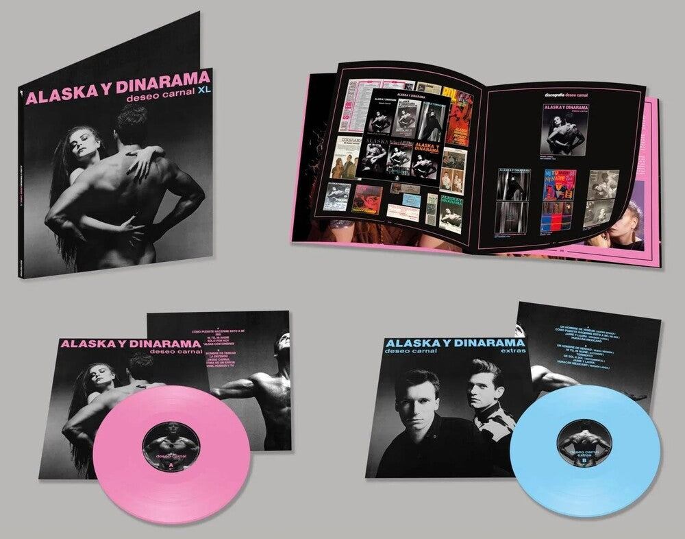 the album cover for Alaska Y Dinarama - Deseo Carnal - Pink & Blue Vinyl (Blue) [Colored Vinyl]