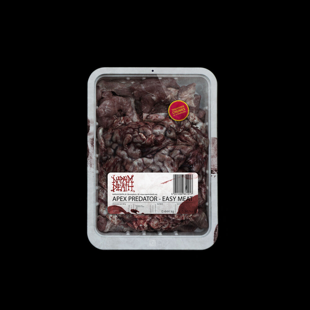 the album cover for Napalm Death - Apex Predator: Easy Meat [Colored Vinyl]