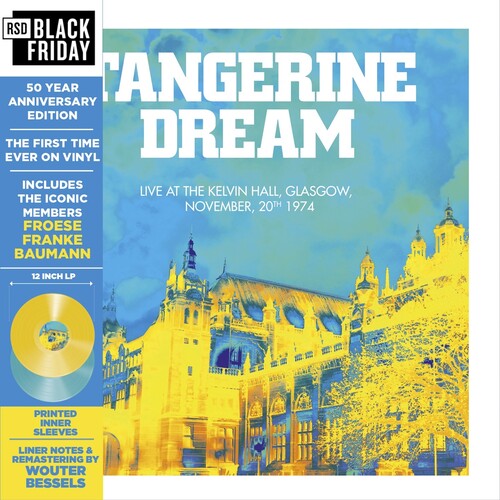 Tangerine Dream Live at the Kelvin Hall, Glasgow 1974: 50 Anniversary Edition (RSD) Red Colored Vinyl, Blue, Yellow, Bonus Track, Deluxe Edition