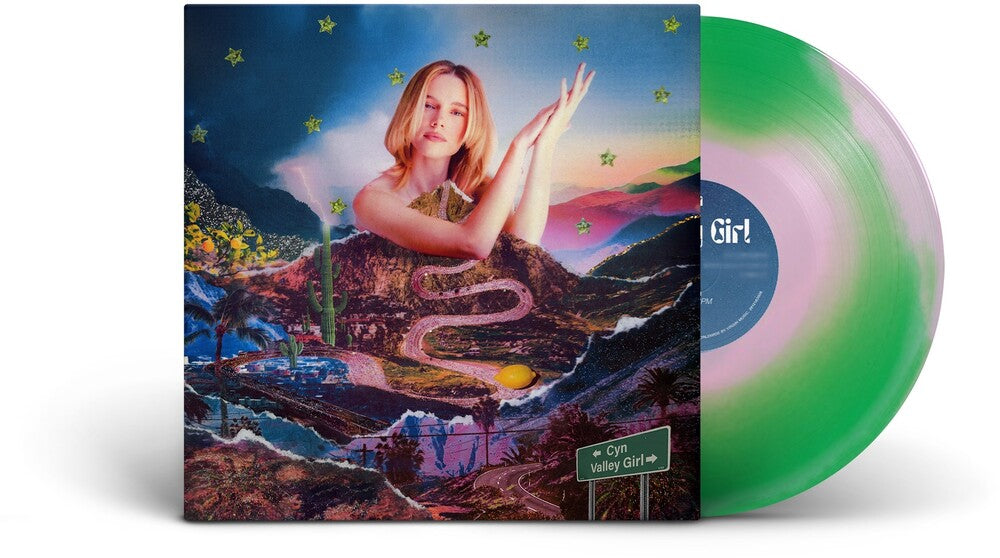 the album cover for Cyn - Valley Girl [Baby Pink & Spring Green Vinyl]
