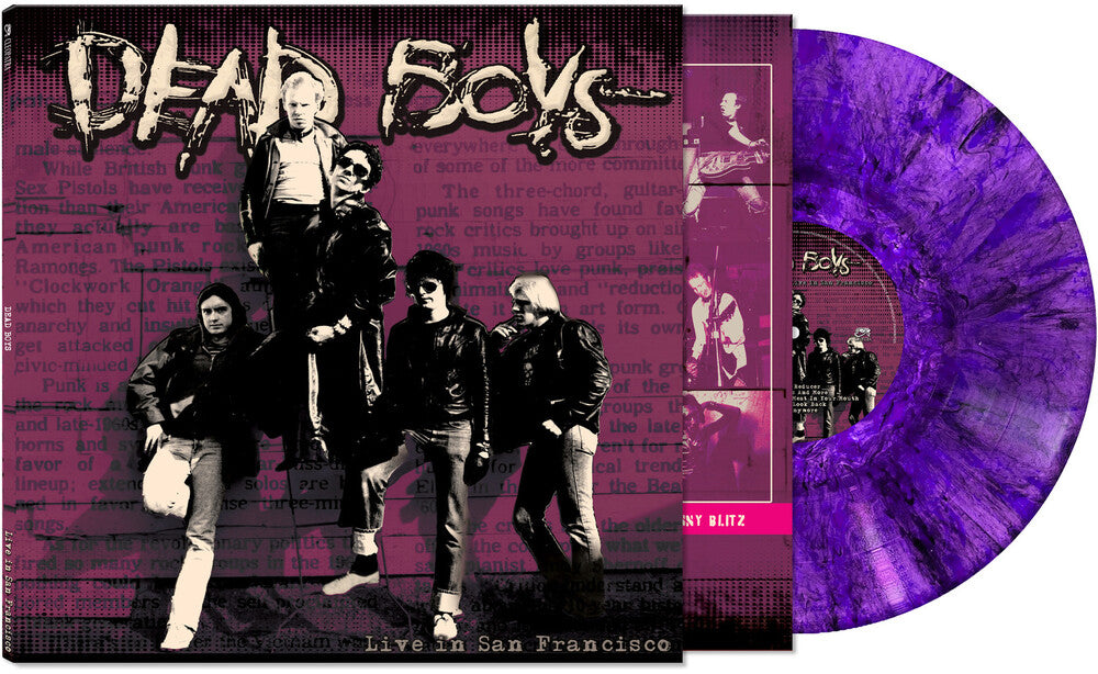 the album cover for Dead Boys - Live In San Francisco [LP Limited Edition Purple Marble Vinyl]