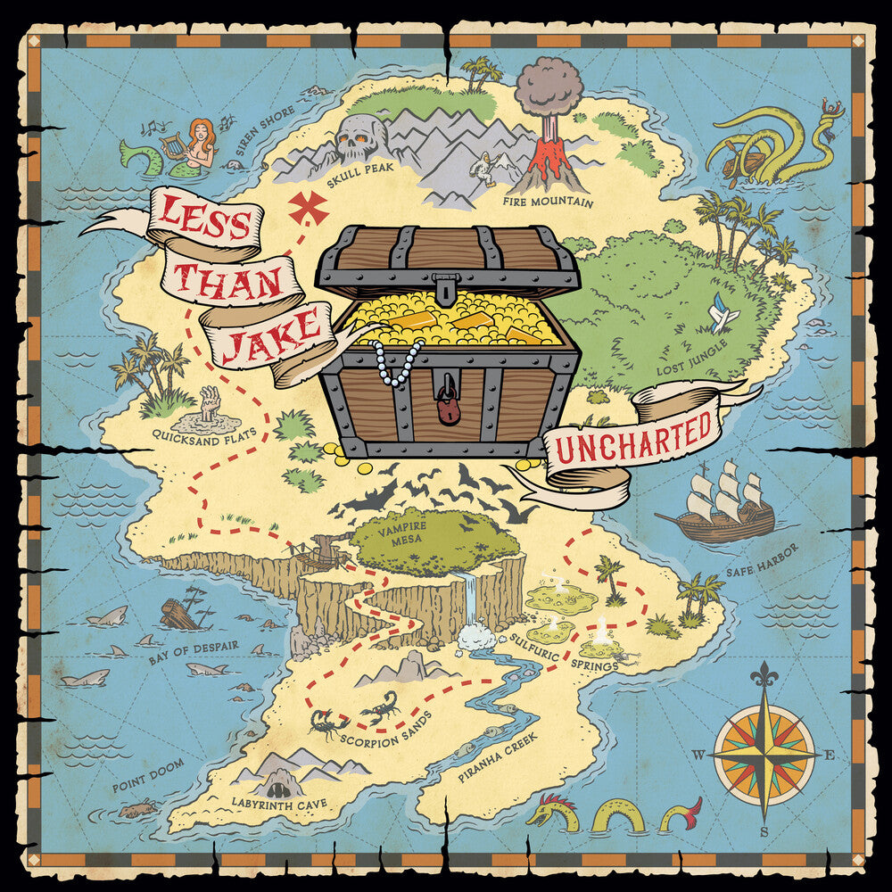 the album cover for Less Than Jake - Uncharted [LP Sapphire marble]