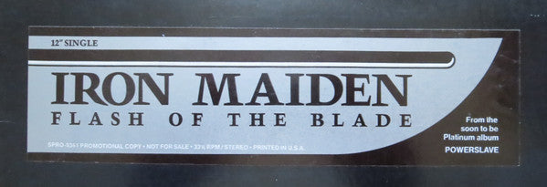Iron Maiden : Flash Of The Blade (12", Promo)