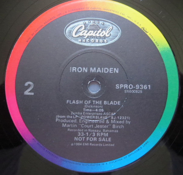 Iron Maiden : Flash Of The Blade (12", Promo)