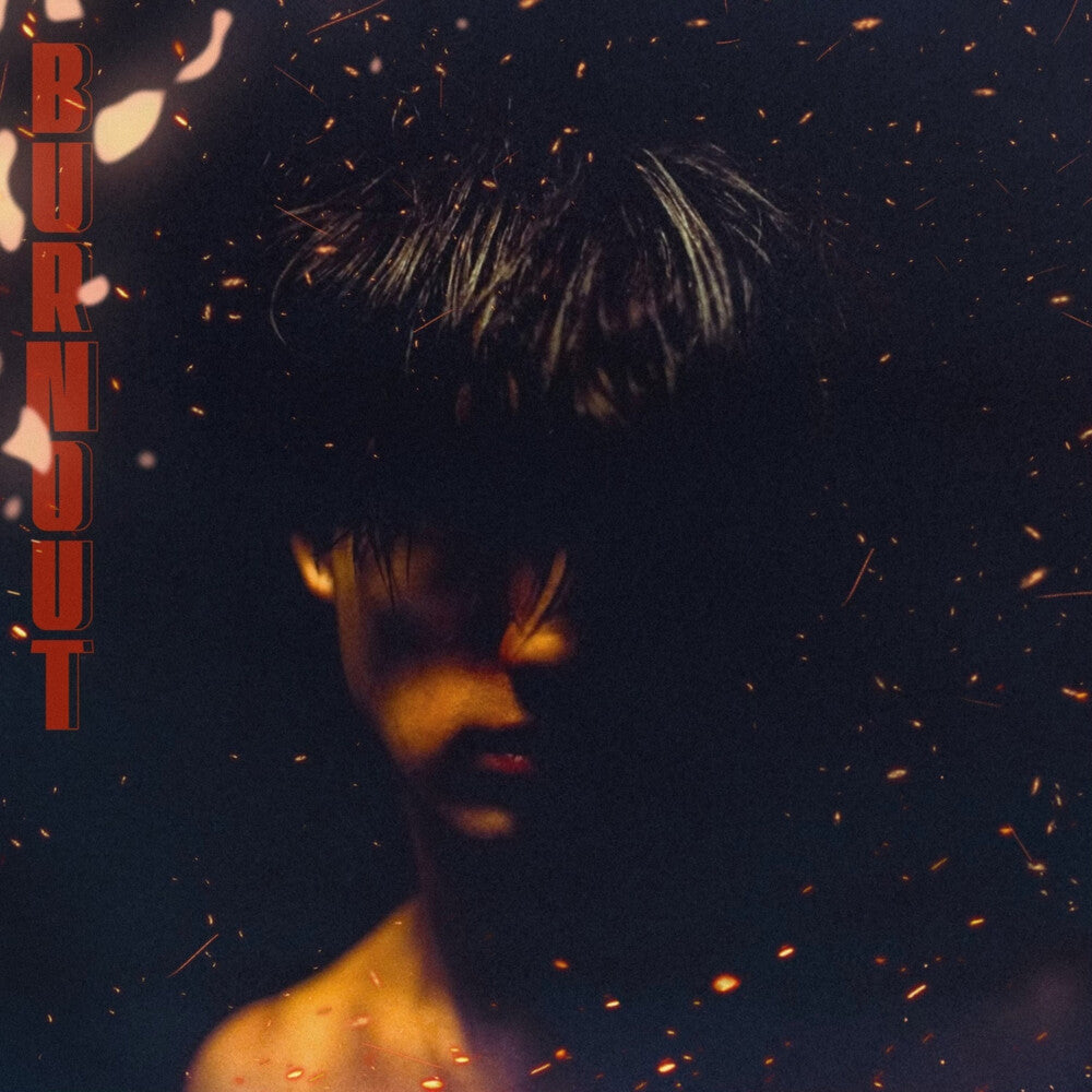 the album cover for BoyWithUke - Burnout [LP Opaque burgundy & black marble]