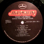 Tears For Fears : Songs From The Big Chair (LP, Album, 72 )