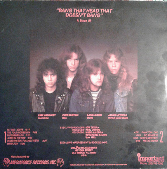 Metallica : Kill 'Em All (LP, Album)
