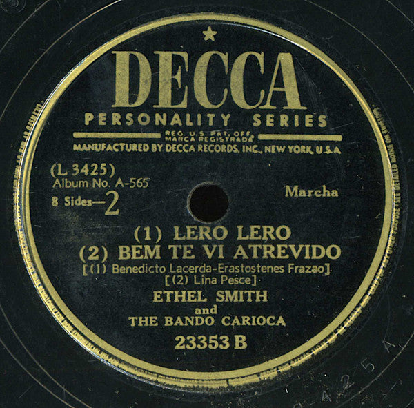Ethel Smith And The Bando Carioca : Souvenir Album (4xShellac, 10", Album)