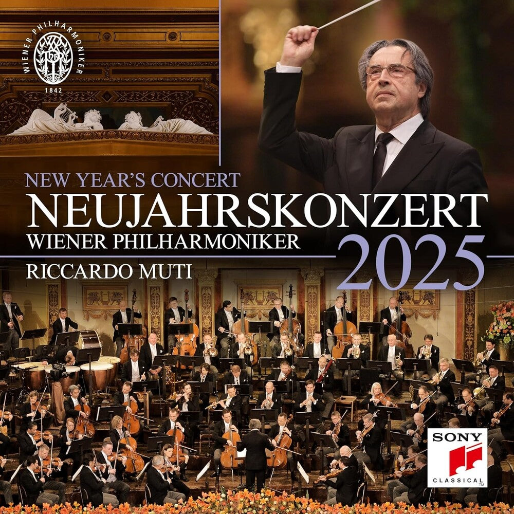 the album cover for Riccardo Muti  / Wiener Philharmoniker - Neujahrskonzert 2025 / New Year's Concert 2025
