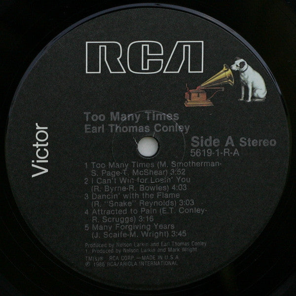 Earl Thomas Conley : Etc. Too Many Times (LP, Album)