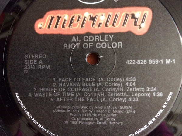 Al Corley : Riot Of Color (LP, Album)