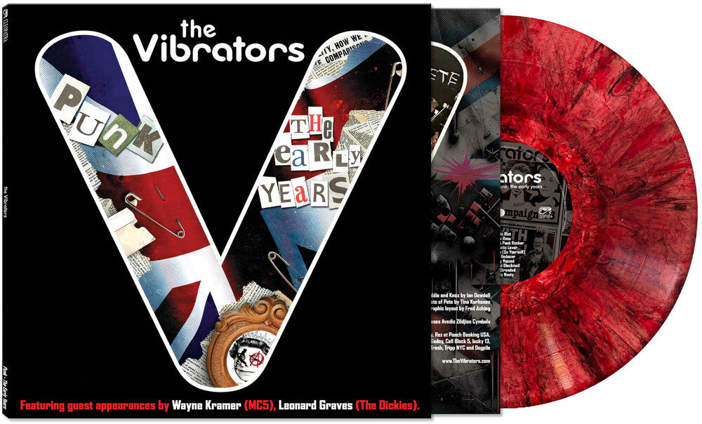 the album cover for Vibrators - Punk - The Early Years [Red Marble LP]