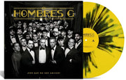 the album cover for Hombres G - Por Que No Ser Amigos - Yellow & Black Splatter