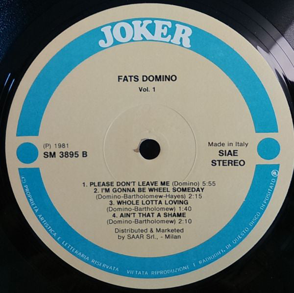 Fats Domino : Fats Domino Vol. 1 (LP, Comp)
