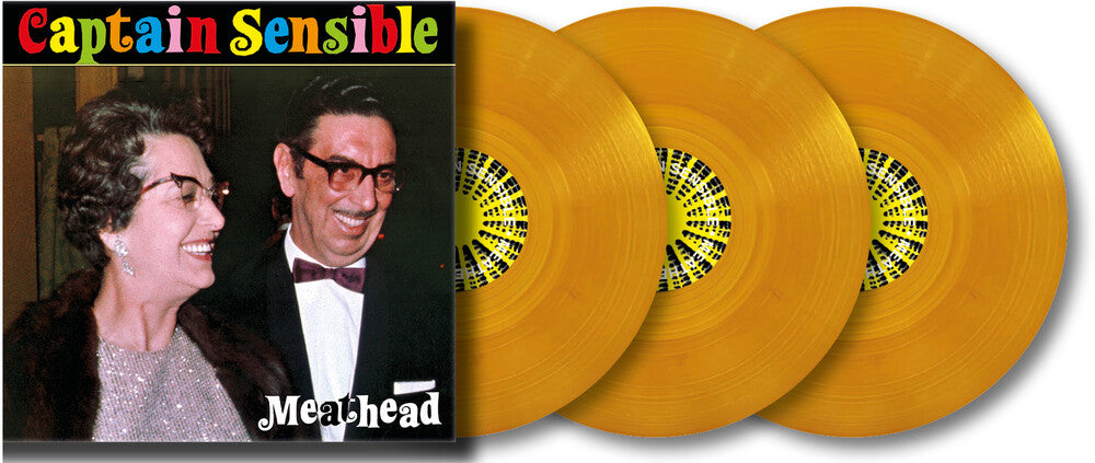 the album cover for Captain Sensible - Meathead - Orange Crystal Vinyl [Colored Vinyl] (Org)
