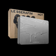 the album cover for LE SSERAFIM - Hot - Tin Case Version (Post) (Pcrd) (Phot) (Asia)