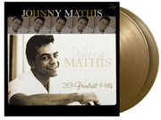 the album cover for Johnny Mathis - 33 Greatest Hits - 180gm Gold Vinyl [Colored Vinyl] (Gol)