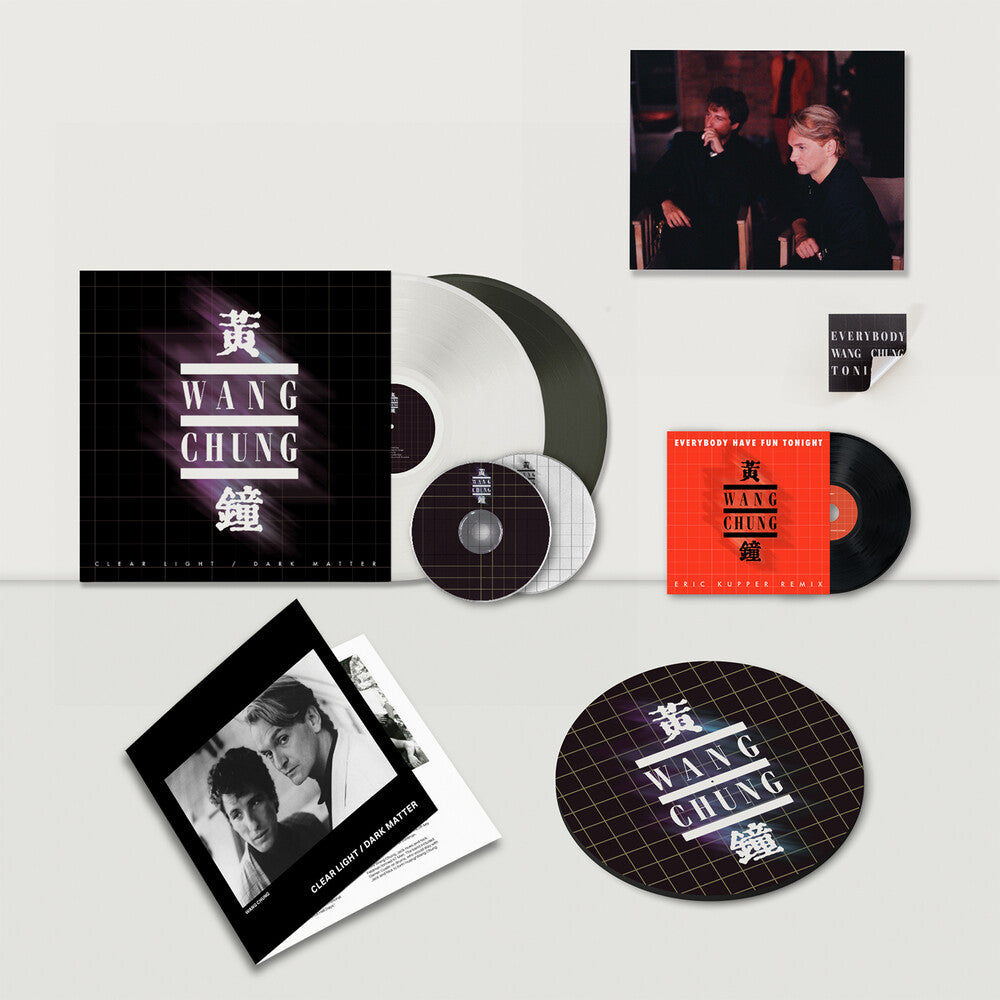 the album cover for Wang Chung - Clear Light / Dark Matter  [Deluxe Clear White & Black 2LP 2CD]